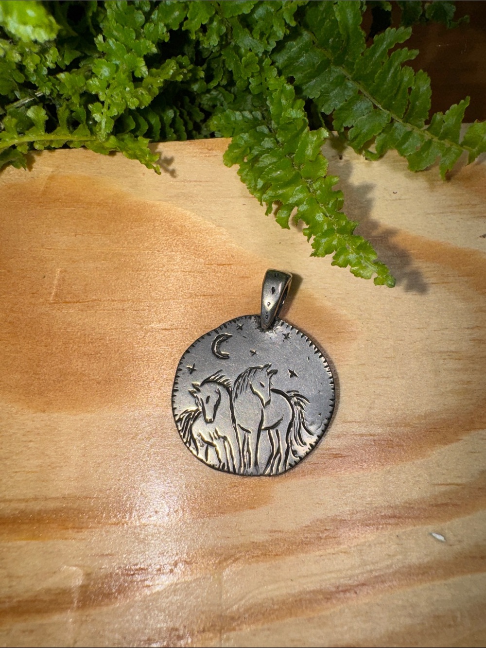 Sundance Jes Maharry Silver Horse Moon Pendant